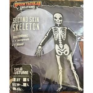 Spooktacular Creations  Skeleton Second Skin Costume Kids Size Medium (8-10)